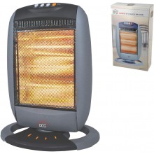 Stufa elettrica alogena oscillante 1200W protezione Basso consumo 3 potenze