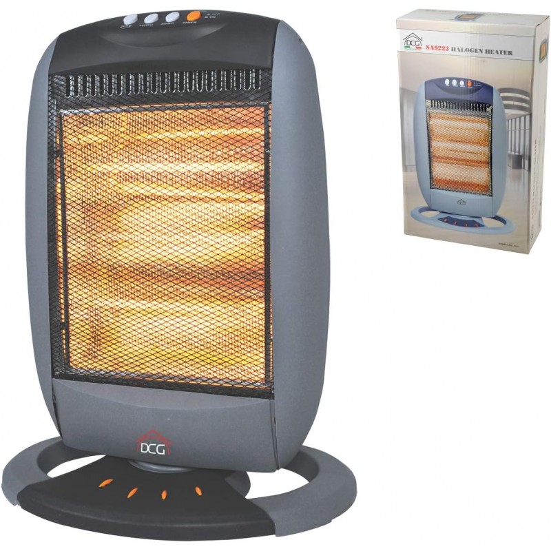 DCG Stufa elettrica alogena oscillante 1200W protezione Basso consu...