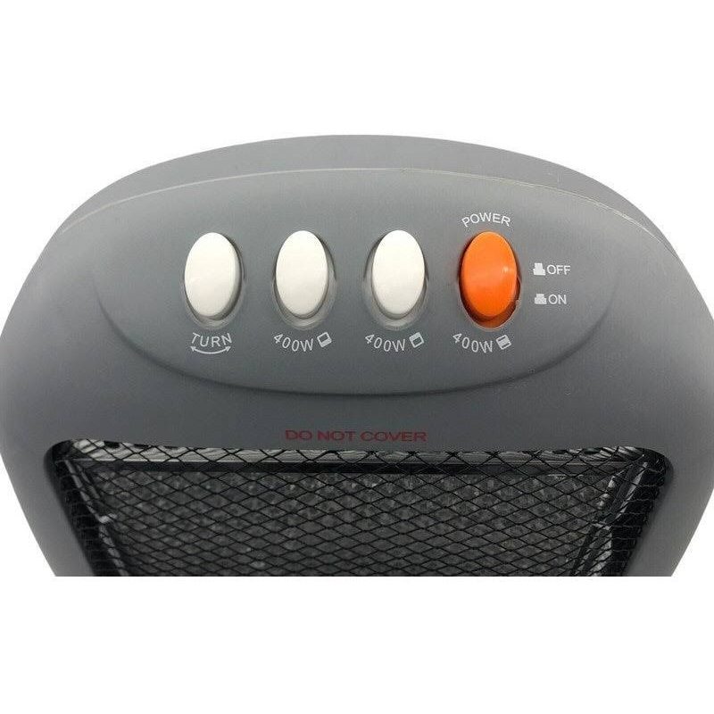 Stufa al quarzo elettrica 3 elementi riscaldante oscillante 1200W P...