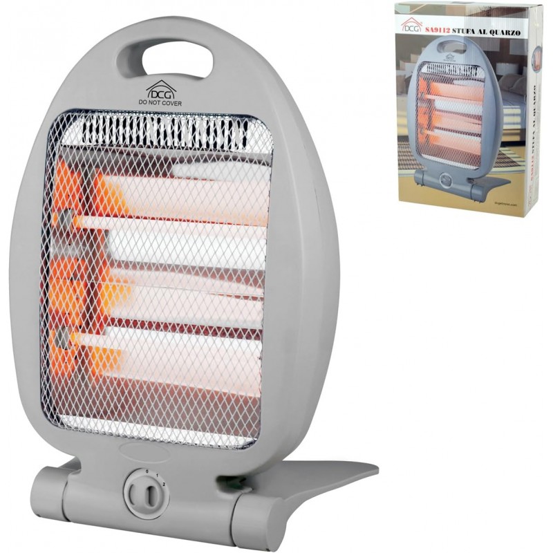 Stufa Elettrica Quarzo 2 Elementi 400-800W Stufetta Caldo Bagno basso consumo