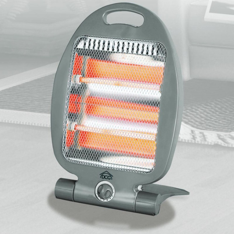 DCG Stufa Elettrica Quarzo 2 Elementi 400-800W Stufetta Caldo Bagno...
