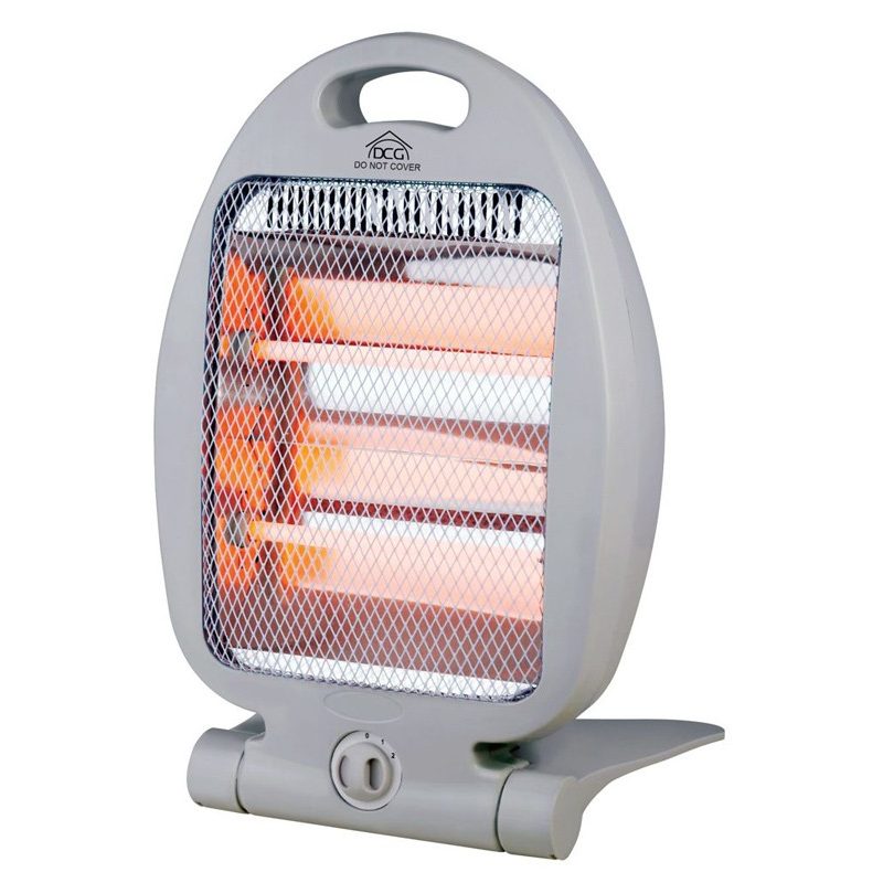 DCG Stufa Elettrica Quarzo 2 Elementi 400-800W Stufetta Caldo Bagno...