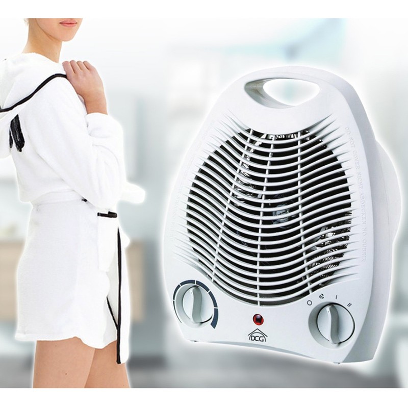 DCG Caldobagno Termoventilatore stufa Elettrico 1000W / 2000W Scald...