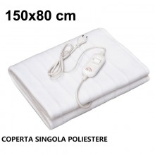 Termocoperta elettrica Scaldaletto scaldasonno letto singolo 150x80 cm 60 Watt
