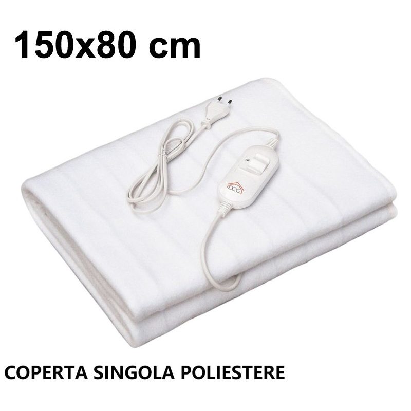 DCG Termocoperta elettrica Scaldaletto scaldasonno letto singolo 15...