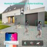 Hongu Telecamera IP 4MP 4K esterno WiFi PTZ 2 obiettivo 8X zoom vid...