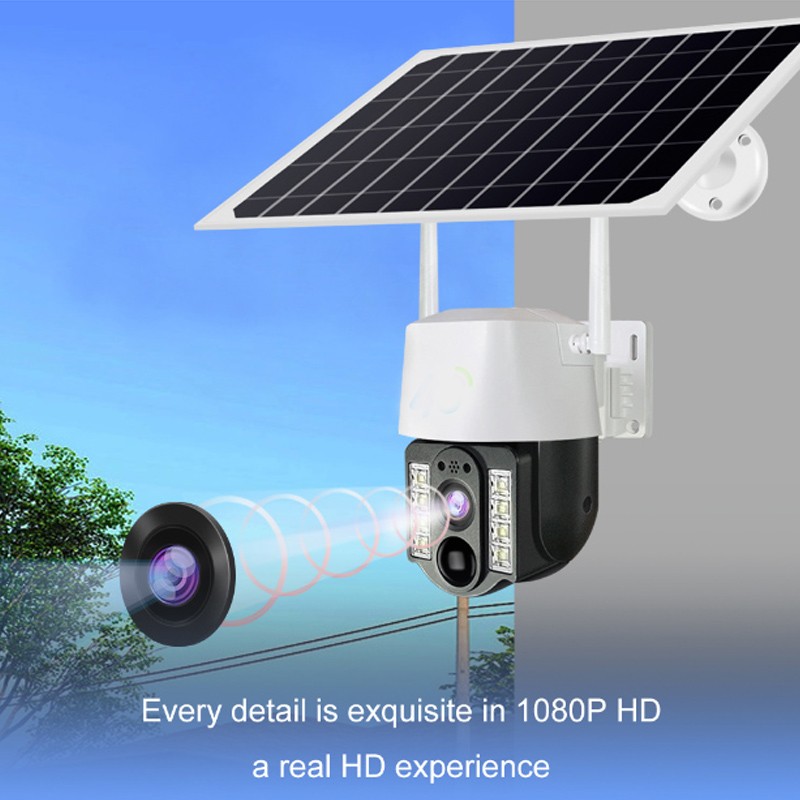 Hongu Telecamera IP Solare 4G SIM WIFI HD Videosorveglianza motoriz...