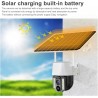 Hongu Telecamera IP Solare 4G SIM WIFI HD Videosorveglianza motoriz...