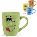 2 Tazzone Tazza Latte Mug Colazione in Ceramica con facce buffe 4 Colori 315 ml