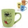 Gicos 2 Tazzone Tazza Latte Mug Colazione in Ceramica con facce buf...