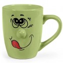 2 Tazzone Tazza Latte Mug Colazione in Ceramica con facce buffe 4 Colori 315 ml