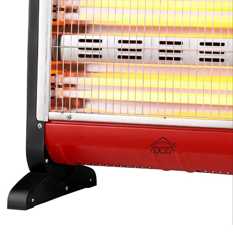 DCG Stufa Quarzo 4 Elementi 1600W 2 Potenze Funzione Turbo e Deumid...