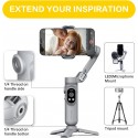 Stabilizzatore A 3 Assi Per Smartphone Con Treppiede Gimbal luce led bluetooth