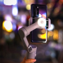Stabilizzatore A 3 Assi Per Smartphone Con Treppiede Gimbal luce led bluetooth