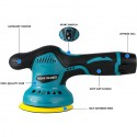 Lucidatrice rotorbitale doppia batteria 12V più velocità  levigatrice per auto