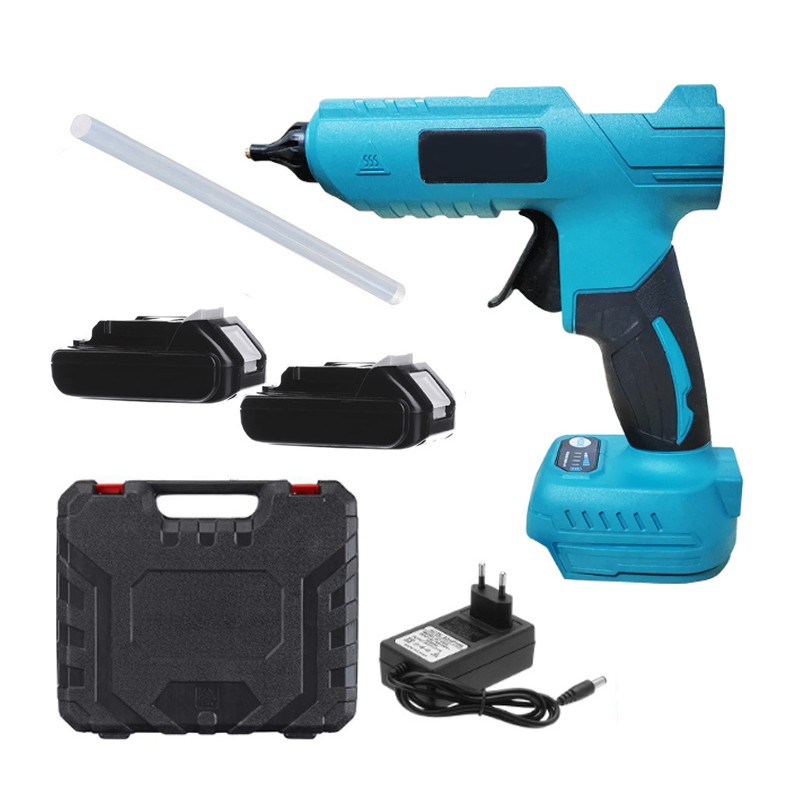 Pistola incollatrice colla a caldo due batterie litio 48V Termocollante Kit set