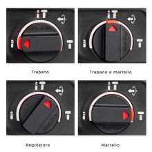 Trapano Tassellatore Martello Demolitore Percussione 2 Batterie 48Vf SDS PLUS