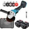 Aotuo Smerigliatrice Angolare a doppia batteria 48V 100 mm 4Ah moto...