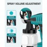 Aotuo Pistola a spruzzo per vernice doppia batteria 18V 1000ML pain...