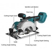 Sega circolare manuale a batteria 2x48V motore brushless disco tagl...