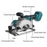 Sega circolare manuale a batteria 2x48V motore brushless disco tagl...