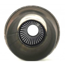 Scarico sportivo diametro 90 marmitta auto universale tuning acciaio cromato