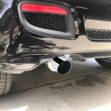 Scarico sportivo diametro 90 marmitta auto universale tuning acciaio cromato