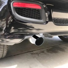 Scarico sportivo diametro 90 marmitta auto universale tuning acciaio cromato