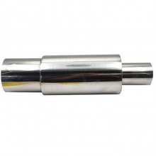 Scarico sportivo 370x110 mm  marmitta auto universale tuning acciaio cromato