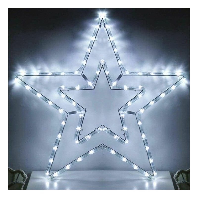 Hongu Stella luminosa natalizia bianco freddo stellina uso esterno ...
