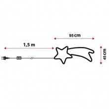 Stella cadente cometa grande di natale Esterno Luce calda LED addobbi natalizi