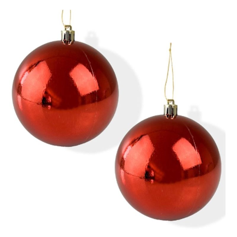 Nataluna Pallina di natale 20 cm rossa lucido Palla idea regalo add...