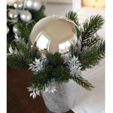 Pallina di natale 20cm argento lucido Palla idea regalo addobbi natalizi albero
