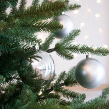 Palline grandi dimensioni 2PZ per decorare alberi natalizi argento 15cm addobbi