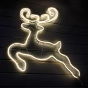 Renna Natalizia 60x70cm Luminosa per Esterno Cervo Natale Led luce Bianco
