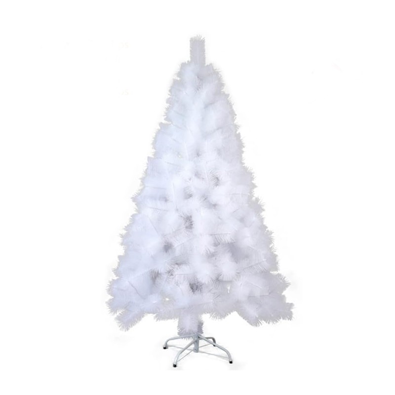 Albero di Natale bianco Artificiale Realistico Supporto in Metallo da 90-180 cm