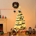 Albero di Natale bianco Artificiale Realistico Supporto in Metallo da 90-180 cm