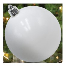 Palline grandi dimensioni 2PZ per decorare alberi natalizi bianco 15cm addobbi