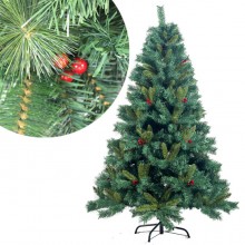 Albero di Natale Artificiale Realistico super folto con bacche 150 180 210 cm