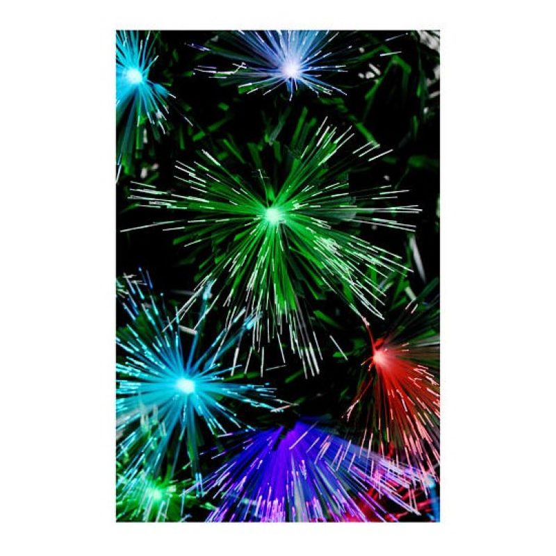 Albero di Natale Artificiale in fibra ottica punta LED multicolore ...