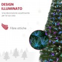 Albero di Natale Artificiale in fibra ottica punta LED multicolore varie altezze