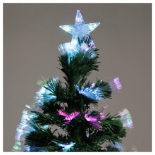 Albero di Natale Artificiale in fibra ottica punta LED multicolore varie altezze