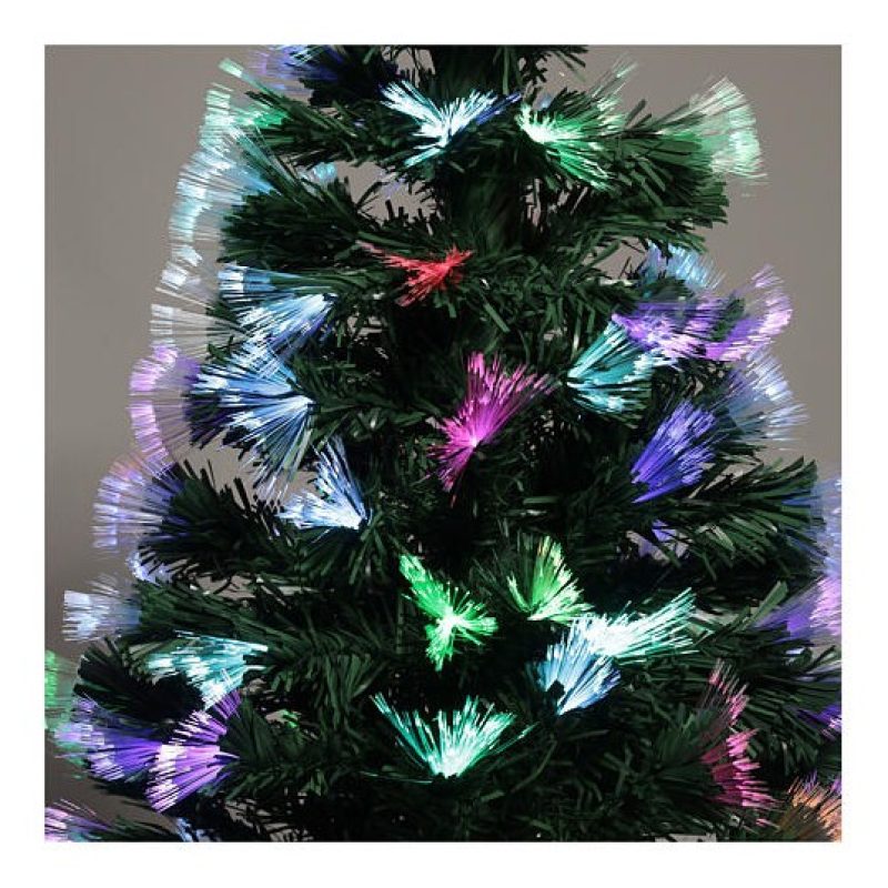 Albero di Natale Artificiale in fibra ottica punta LED multicolore ...