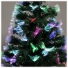 Albero di Natale Artificiale in fibra ottica punta LED multicolore ...