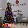 Albero di Natale Artificiale in fibra ottica punta LED multicolore ...