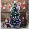Albero di Natale Artificiale in fibra ottica punta LED multicolore ...