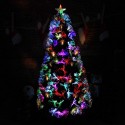 Albero di Natale Artificiale in fibra ottica punta LED multicolore varie altezze
