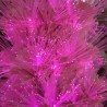 Albero Di Natale Rosa con fibra ottica led artificiale 60/90/120/15...