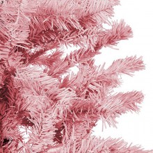 Albero Di Natale Rosa con fibra ottica led artificiale 60/90/120/150 cm con base