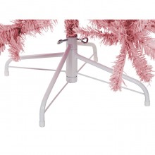 Albero Di Natale Rosa con fibra ottica led artificiale 60/90/120/150 cm con base